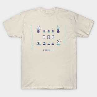 Pixel Art Plants Set T-Shirt